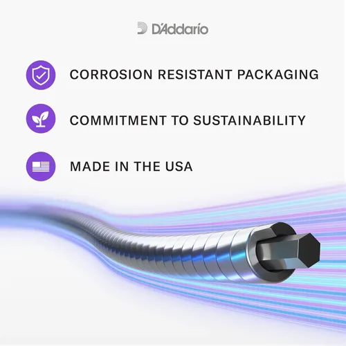 Vista 5 de D'Addario Cuerdas de Guitarra – Cuerdas de Guitarra Eléctrica XL Chromes – Entorchado Plano – Pulidas para una Sensación Ultra Suave y Tono Cálido