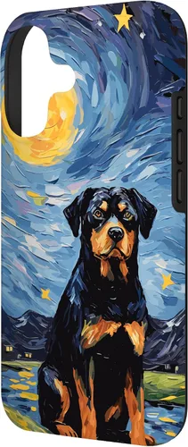 Vista 2 de Starry Night Rottweiler Dog Owner Case for iPhone 17