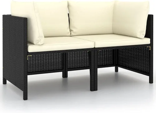 Vista 15 de Sofá de patio de 3 plazas con cojines, cómodo sofá, sofá al aire libre, sofá de patio, muebles de exterior, para patio, porche, césped, jardín o Gris