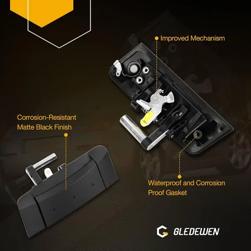 Vista 3 de Gledewen Manija exterior de puerta para lado del conductor y del pasajero, negro mate Reemplazo para Nissan 350Z 2003-2009 Reemplaza#