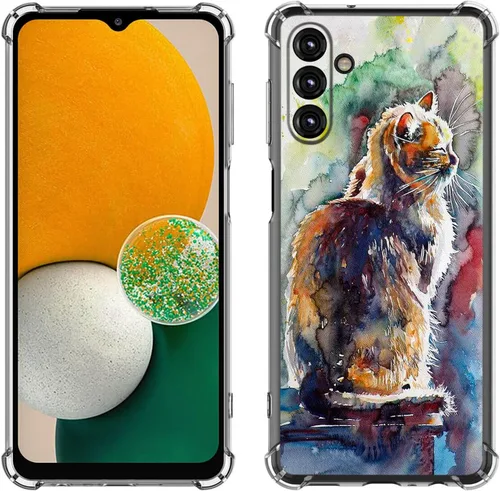 Vista 41 de Samsung Galaxy A14 5G - Funda para teléfono celular, diseño de flores de mariposa azul, a prueba de golpes, TPU con bordes elevados, compatible