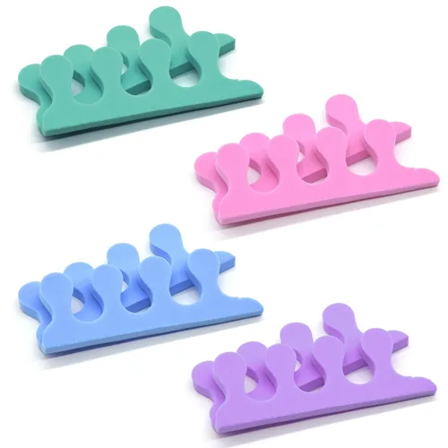 Vista 7 de PrettyClaw Separadores de dedos para pedicura, separadores de dedos de los pies, separadores de uñas de espuma suave para esmalte de uñas, 4
