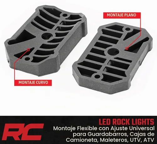 Vista 6 de Rough Country Cápsulas de Luz LED Deluxe para Rocas con Kit de Montaje 4 Cápsulas - 70980, Blanco