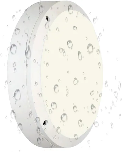 Vista 9 de Lámpara de techo LED de montaje empotrado, luces de pared exterior de 21.59 cm, IP65, todo aluminio sellado resistente a la humedad, 3000K, 15W 8.5