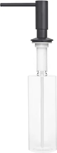 Vista 5 de SAMODRA Dispensador de jabón para fregadero, cabezal de bomba de metal, loción líquida para encimera, cocina, baño, dispensador de jabón con botella
