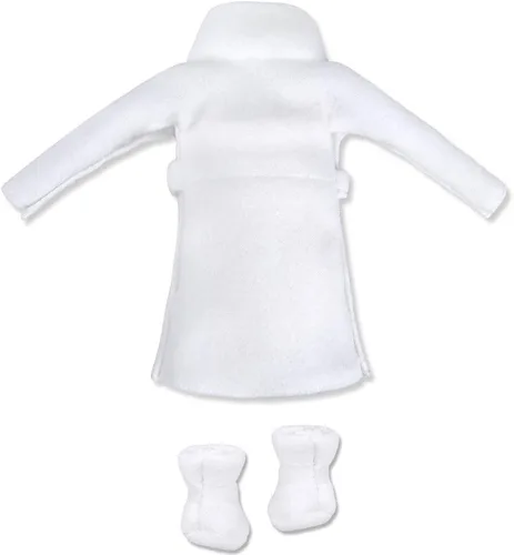 Vista 3 de E-TING Ropa de Santa Blanca Albornoz Accesorios de Navidad para muñeca elfo Bata de baño de Papá Noel blanco suave, accesorios de decoración