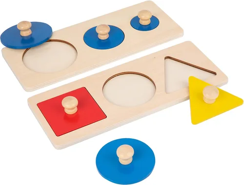 Vista 9 de Juguetes Montessori para bebés de 6 a 12 meses, rompecabezas con forma de madera para niños pequeños de 1 a 3 años, rompecabezas jumbo con perilla