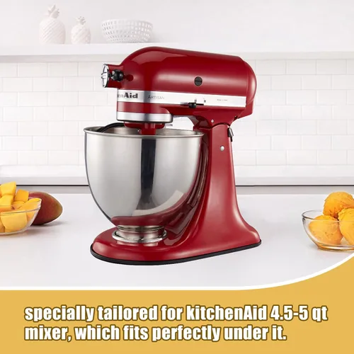 Vista 4 de Alfombrilla Deslizante de Metal para Batidora de Pie KitchenAid - Bandeja Deslizante para Electrodomésticos Mezcladora de Encimera Tabla Deslizante