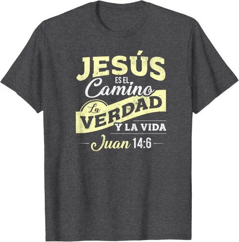 Vista 25 de Camisas de la Biblia de Jesus para los Cristianos Camiseta Española Negro