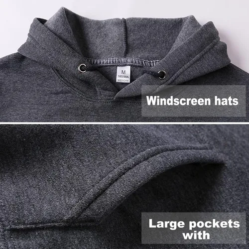 Vista 4 de Conjunto deportivo de 2piezas con sudadera con capucha y pantalón para hombre y mujer