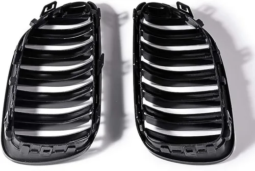 Vista 2 de Par de parrilla frontal de doble línea negra brillante compatible con BMW E92 E93 328i 335i xDrive 2011-2013 2 puertas