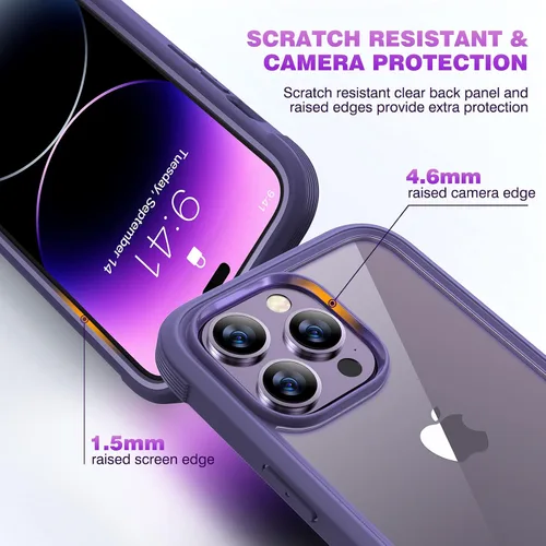 Vista 88 de DIACLARA - Funda transparente compatible con iPhone XR 6.1 pulgadas 2018