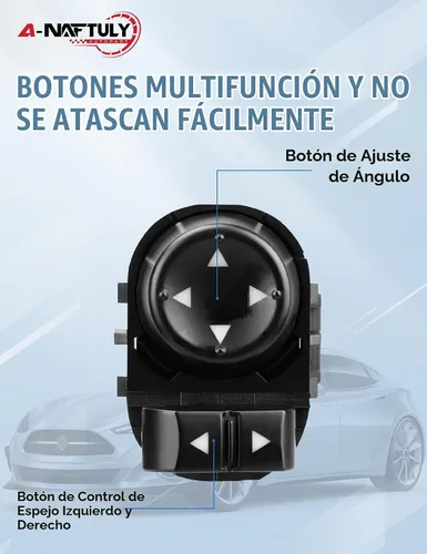 Vista 6 de Interruptor de espejo eléctrico para Chevy Silverado GMC Sierra 1500 2007