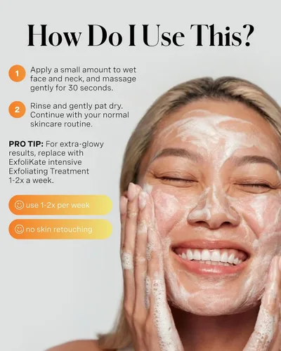 Vista 5 de Kate Somerville ExfoliKate Limpiador – Lavado facial exfoliante espumante diario – Exfoliante facial suave con ácido glicólico y ácido láctico