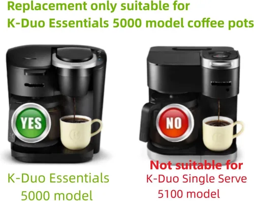 Vista 2 de Jarra de vidrio de 12 tazas compatible con Keurig K-Duo Essentials 5000 cafetera de repuesto (no compatible con K-Duo 5100)