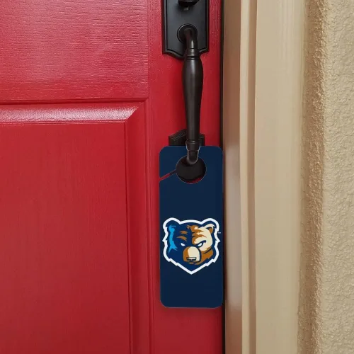 Vista 4 de Bob Jones University Primary Logo Plastic Door Knob Hanger Sign - Imagen