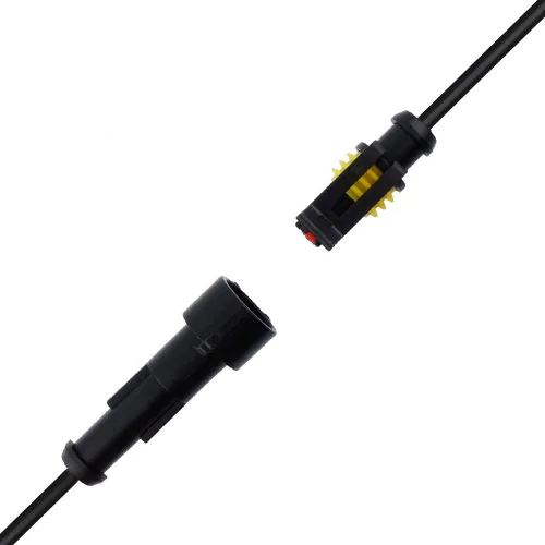 Vista 3 de MUYI Juego de 5 conectores de cable de 1 pin 18 AWG, impermeables, kit de conectores eléctricos con coleta de 3.9 in, serie Weatherpack de 0.059 in