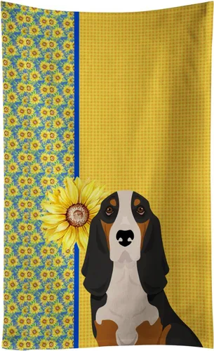 Vista 129 de Caroline's Treasures WDK5313KTWL - Toalla de cocina con diseño de girasoles de verano, color negro y tostado, Airedale Terrier, toalla de mano