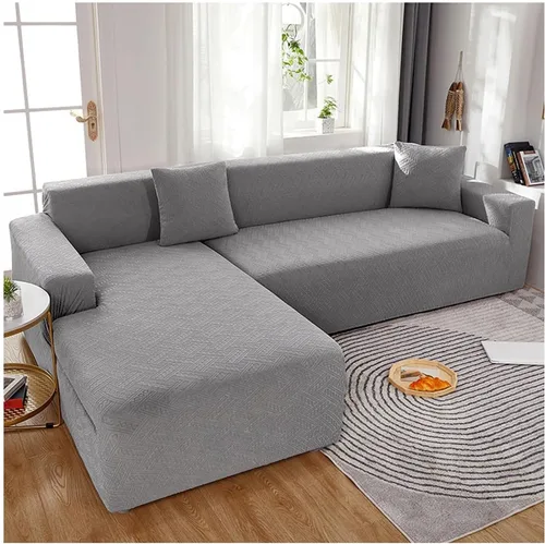 Vista 5 de Daesar Funda de sofá elástica, funda impermeable para sofá de color sólido con patrón de tejido de color sólido y verde (poliéster de 1 plaza)