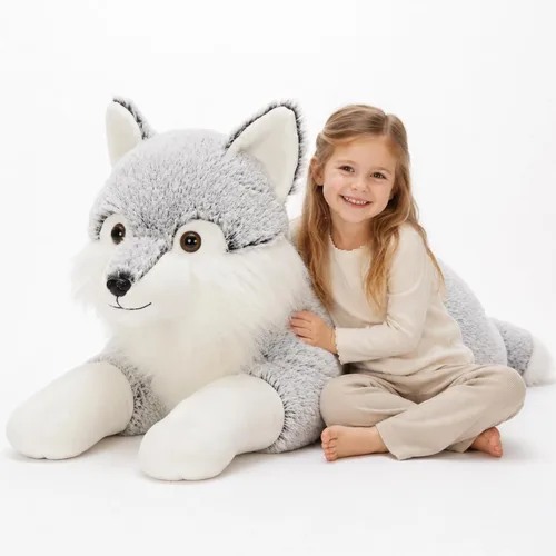 Vista 10 de BENINY Juguete de Peluche Grande de Ajolote Azul, Animal de Peluche Gigante de Ajolote de 39", Juguetes Grandes Regalo para Niñas Niños, Almohada