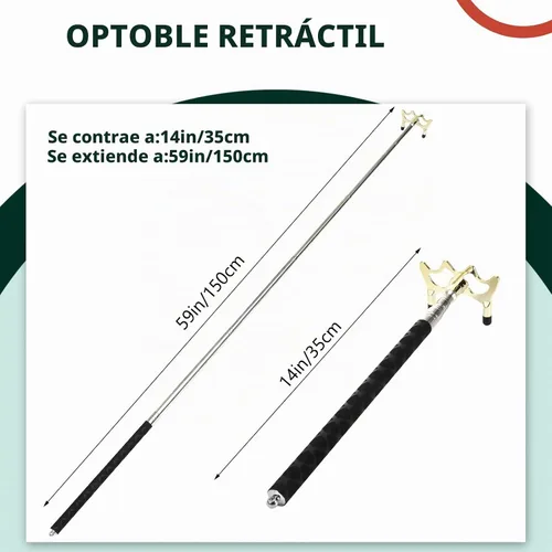 Vista 3 de Skylety Taco de billar para billar, accesorios de mesa de billar retráctil, soporte para taco de billar con cabezal de puente de latón extraíble