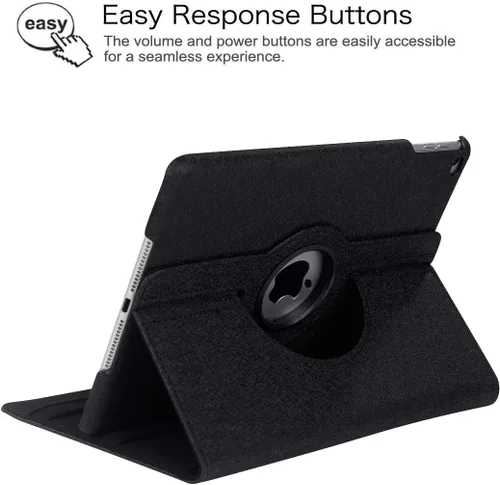 Vista 5 de Funda para iPad de 9.7 pulgadas 2018 2017/iPad Air 2 – Funda protectora con soporte giratorio de 360 grados, funda protectora inteligente