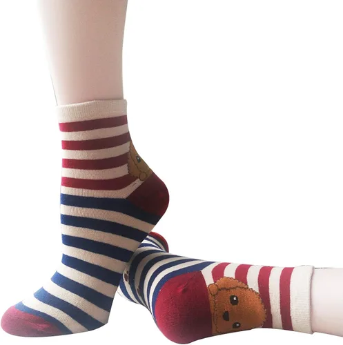 Vista 2 de YSense Wear Cute Animal Socks for Women 5 Pairs Funny Dog Socks and Cool Cotton Art Painting Cat Socks Women