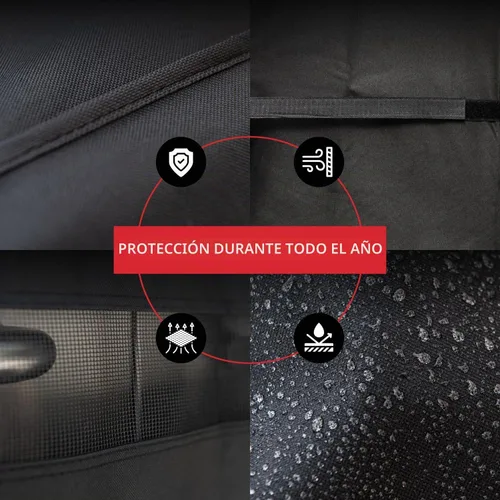Vista 3 de Nexgrill - Funda de parrilla de 42 pulgadas, cubierta plana resistente al agua de servicio pesado con correa ajustable y ventilación, protección