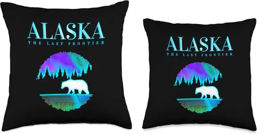 Vista 3 de Alaska - Almohada de oso polar con diseño de oso polar de Alaska, 16.0 x 16.0 in, multicolor