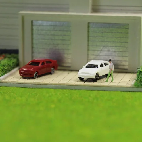 Vista 6 de NWFashion 100 unidades de autos pintados en miniatura 1:100 para paisajes de calle/estacionamiento (1:100 2.008 in)