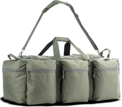 Vista 11 de Bolsa de lona militar grande de 100 L, bolsa de lona para despliegue, equipo deportivo, bolsa de equipaje de viaje con correas desmontables para AT