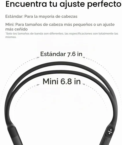 Vista 7 de SHOKZ OpenRun Mini-Bone Conduction Headphones,Open-Ear Bluetooth Wireless Sport Headphones for Running & Workout,Sweat Resistant, Long 8H Negro