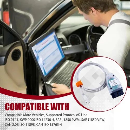 Vista 2 de Cable Mini VCI J2534 v18.00.008, adaptador de escáner OBD2 para GM Tech 2, OBDLink EX, USB, herramienta de diagnóstico para autos FIXD, escáner