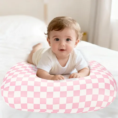 Vista 4 de Funda de almohada de lactancia, fundas de lactancia extraíbles para almohadas de lactancia, ajuste elástico y suave para bebés recién nacidos A