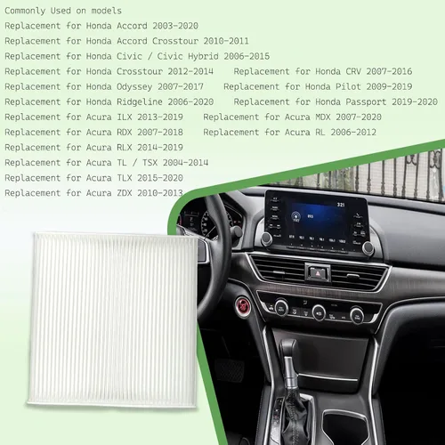 Vista 2 de 2 filtros de aire de cabina de repuesto para Honda Accord Civic Crosstour CRV Odyssey Pilot Passport para Acura ILX MDX RDX TLX ZDX reemplazar