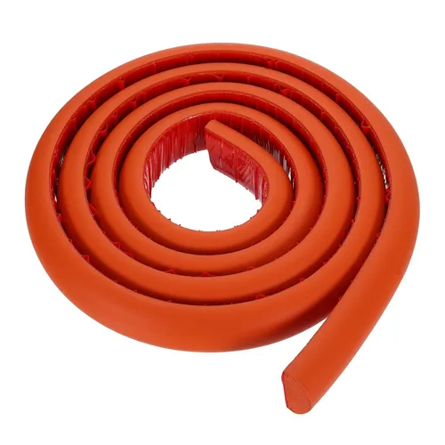 Vista 27 de uxcell Varilla de espuma de 3.28 pies, relleno de junta sólida en forma de D de 0.24 x 0.24 pulgadas, tira de sellado de espuma para protector