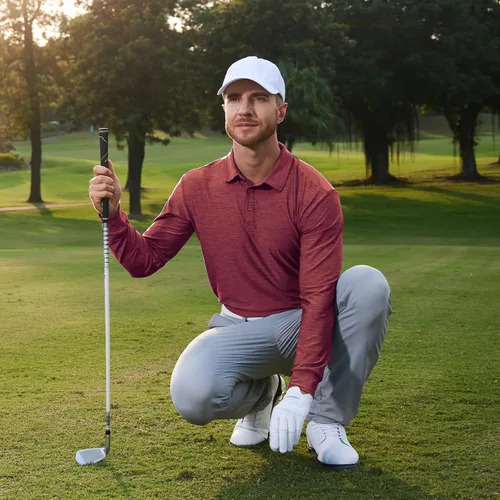 Vista 51 de NAVISKIN Camisas polo de manga larga para hombre, camisas de golf con cuello UPF 50 SPF para hombre, secado rápido, absorbe la humedad