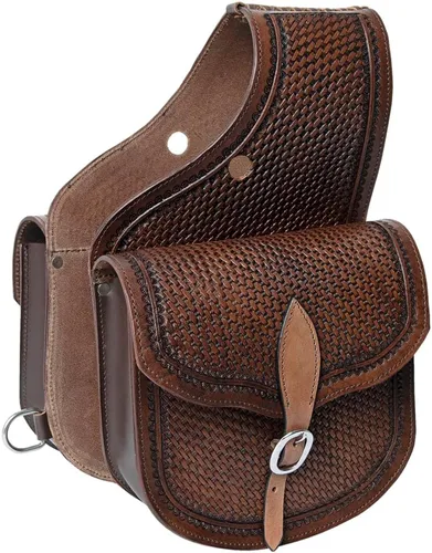 Vista 11 de HILASON Concho Western Horse - Bolsa de sillín de cuero resistente y tradicional Bolsa de sillín Bolsa de sillín de caballo Bolsa de sillín