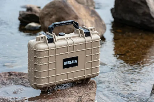 Vista 6 de MEIJIA Funda rígida protectora impermeable portátil para todo tipo de clima, funda para cámara pequeña, funda seca con espuma personalizable