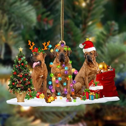 Vista 11 de Nazenti Adorno de Navidad personalizado con amigos Affenpinscher – Adorno de perro personalizado para amantes de las mascotas, acrílico plano