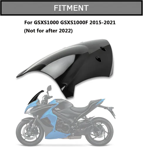 Vista 2 de Parabrisas doble burbuja para GSXS1000 GSXS1000F 2015-2021 (negro)