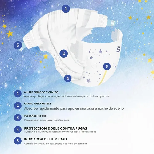 Vista 2 de Marca Amazon - Pañales de noche Mama Bear, tamaño 5, 62