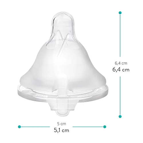 Vista 7 de Evenflo Feeding Balance + pezón de biberón de silicona sin BPA de cuello ancho, flujo medio, 3 meses + 6