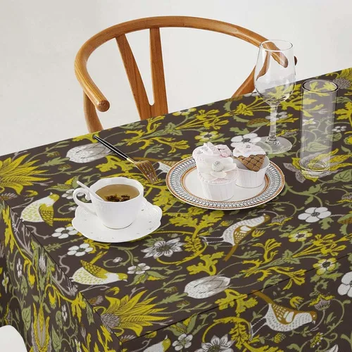 Vista 320 de Mantel Floral Retro de Pájaros, Diseño Original Bohemio William Morris Estampado Cubierta de Mesa para Hogar Picnic Fiesta Comedor Cocina William