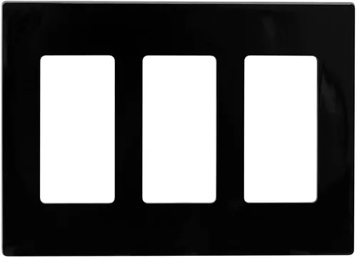 Vista 5 de Leviton Placa de pared Decora Plus de 3 elementos sin tornillos con montaje a presión, 80311-SW, blanco