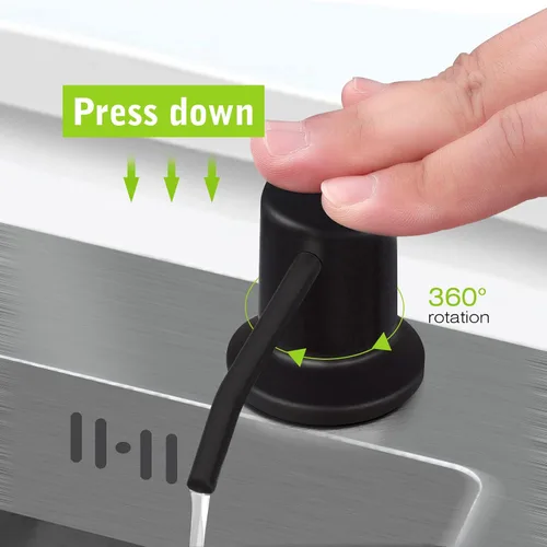 Vista 2 de Dispensador de jabón para fregadero de cocina, dispensador de jabón para fregadero Kichen integrado, kit de tubo de extensión de 47 pulgadas, bomba