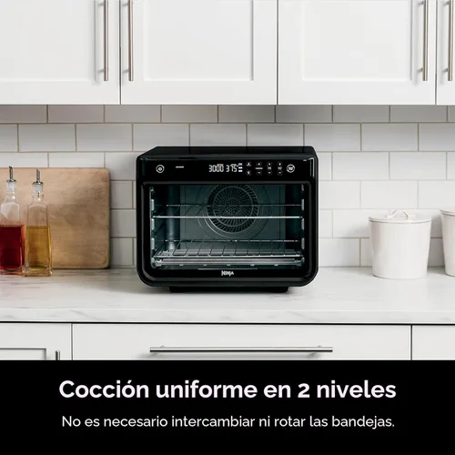 Vista 6 de Ninja DT202BK Foodi 8 en 1 XL Pro Air Fry Oven, horno de convección de encimera grande y tostador digital, 1800 vatios, negro, 12 pulgadas