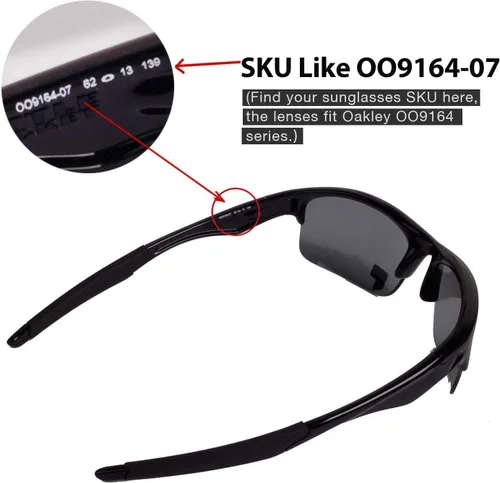 Vista 3 de Walleva - Lentes de repuesto para gafas de sol Oakley Bottle Rocket 8 opciones disponibles