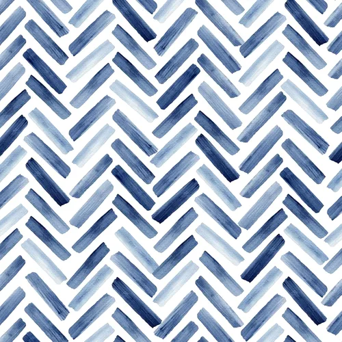 Vista 3 de Papel tapiz autoadhesivo para acuarela, color azul y blanco Papel pintado azul