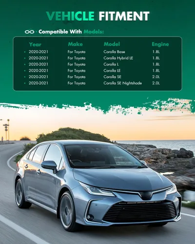 Vista 2 de SCITOO Ventana trasera ABS para alerón de techo negro brillante Toyota Corolla 2020-2021